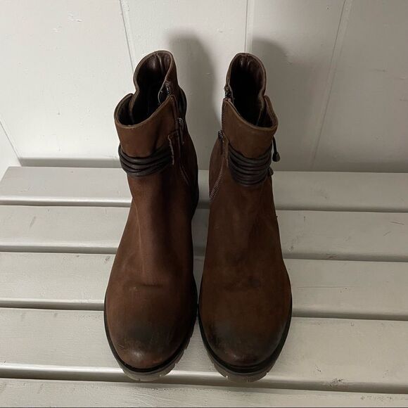 Allonsi brown leather boots 39 - Picture 3 of 6